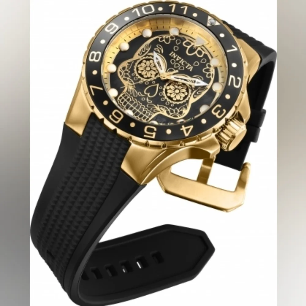 NEW NIB Invicta Pro Invicta Men's Aviator Dia De‎ Los Muertes Watch Quartz 36854